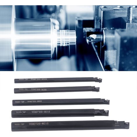 Jeu de 5 porte-outils d'alésage CNC S06K/S07K/S08K/S10K/S12M-SCLCR06 (1/5)