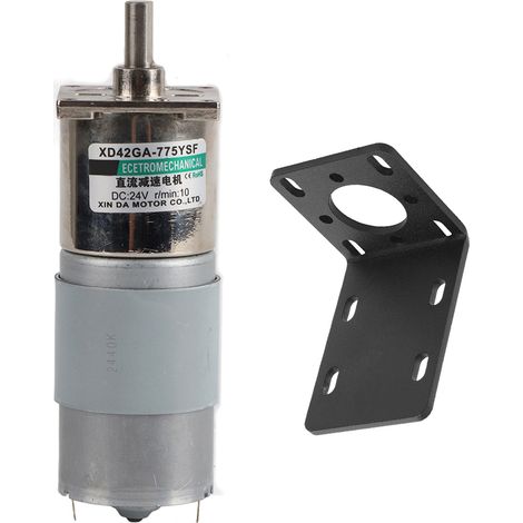 Moteur à courant continu DC 24V XD42GA755, micro moteur à engrenages, faible vitesse 10 tr/min, sens horaire et antihoraire, aimant permanent, support de commande sport. (1/5)