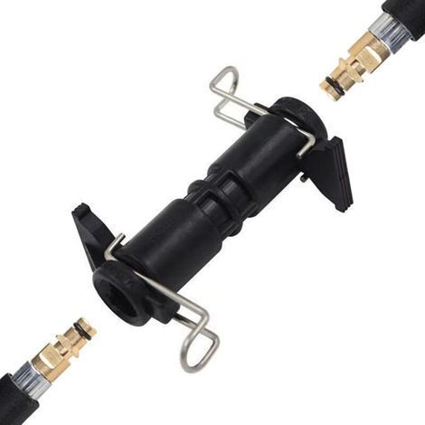 Kit de raccordement de tuyau d'extension pour tuyaux haute pression. compatible avec les nettoyeurs haute pression Karcher K2. K3. K4. K5. K6. K7. adaptateur de connexion durable. (1/5)