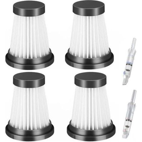 Lot de 4 filtres HEPA de rechange pour aspirateurs sans fil, compatibles avec les modèles Moosoo K12, K12 Pro, K13, Genius Invictus One 1.0, X7/2.0 et Foxnovo 13KPA. (1/4)