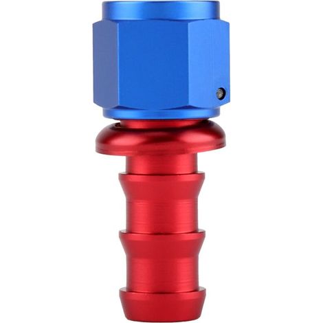 Raccord Droit Push Lock 45/90/180 Degrés Huile Gaz Carburant Filetage Mâle Alliage Aluminium Bleu Rouge (1/4)