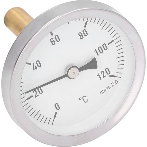 63-mm-Zeigerthermometer für Grills, 0–120 °C, Bimetall-Temperaturanzeige zum Kochen (1/5)