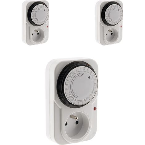 Lot de 3 programmateurs journaliers mécaniques + voyant 3500W - Otio