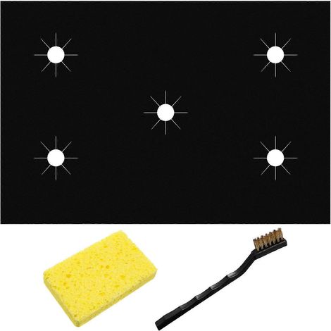 1 ensemble de housses de protection pour plaque de cuisson à gaz avec brosse de nettoyage pour la cuisine (1/5)