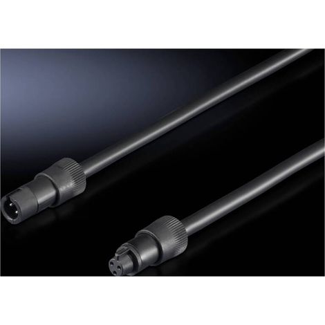 [NEUWERTIG] B-Ware Rittal Verbindungskabel Leitung LED Kabel Schwarz Durchgangsverdrahtung 600 mm (1/2)