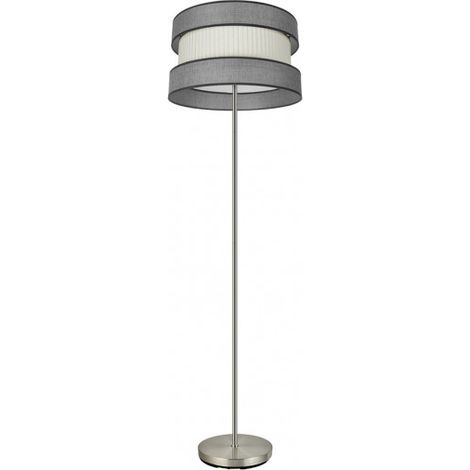 Grau-beiger Wohnzimmertisch mit Nickelrahmen Home FABRILAMP