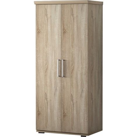 Armadio, guardaroba, collezione TOM, 2 porte 80 cm, guardaroba integrato in rovere sonoma (1/5)