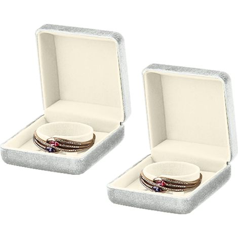 Boite Cadeau Bracelet - Boite Presentoir Bijoux Chaîne - Protection Antichoc - Format Compact - 1 Pièce (1/5)