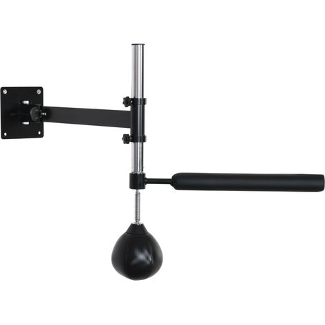 Support de boxe avec speedball, barre de réflexe rotative, réglable en hauteur, pliable, en acier, 79 x 72 x 20 cm (1/5)
