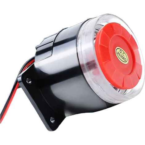 12V Kabelsirene 120dB mit Rotem LED Blitzlicht – Außenalarm für Alarmanlagen, Haus, Garage & Gewerbe (1/5)
