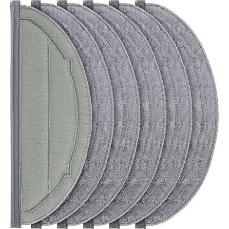 Lot de 6 Serpillires pour Roborock Q10 S5/S5+ Robot Aspirateur, Rutilisables et Lavables (1/5)