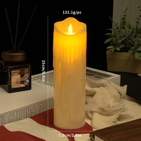 Lampe bougie électronique LED, lampe décorative fausse bougie simulée, accessoire de décoration romantique pour mariage, lumi(Y085) (1/5)