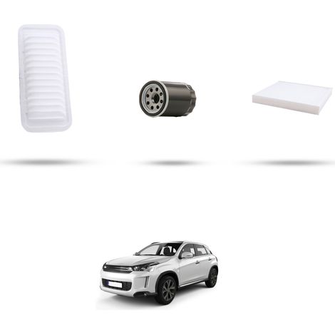 Kit tagliando 3 filtri compatibile con Citroen C4 Aircross 1.6 86kw dal 2012