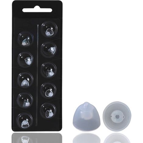 Bouchons d'oreilles à deux trous - 8 mm - silicone - Articles de nettoyage et d'entretien - Convient aux fournitures - 10 pièces (1/5)