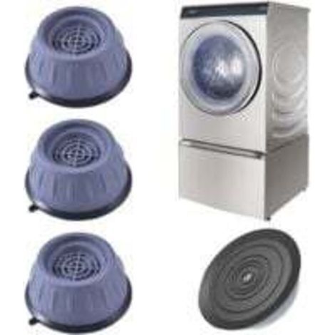 Patin Machine à Laver, 4 Pièces Pied Machine a Laver avec Patin en Caoutchouc, Pied Anti Vibration Machine a Laver pour Machines à Laver et Sèche-Linge, Patins Anti Vibration Lave Linge (1/4)