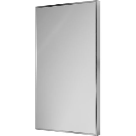 Brandon Polished Chrome Aluminium Framed 400mm x 700mm Mirror (1/5)