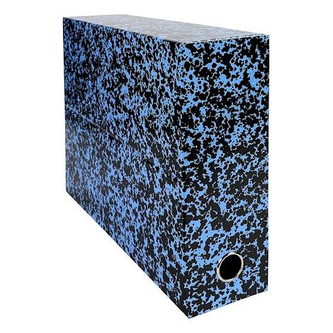 Boîte de classement carton tradition dos 9 cm- bleu - Lot de 5 (1/2)
