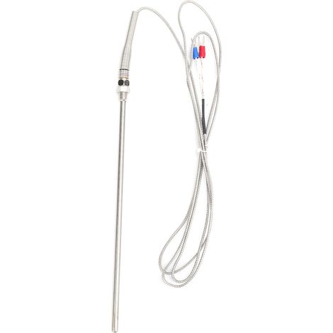 Sensore termocoppia tipo K – 5x200 mm – sonda in acciaio inox – filettatura M8