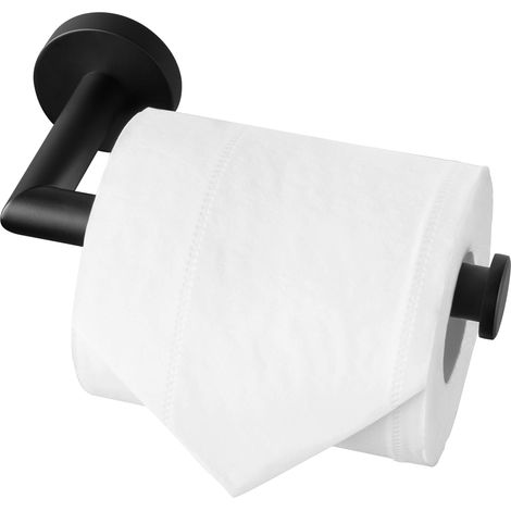 Porte Papier Toilette Mural Noir, Support Papier Toilette pour Salle de Bain, Acier Inoxydable SUS 304, Derouleur PapierToilette Murale WC (Noir Mat) (1/5)