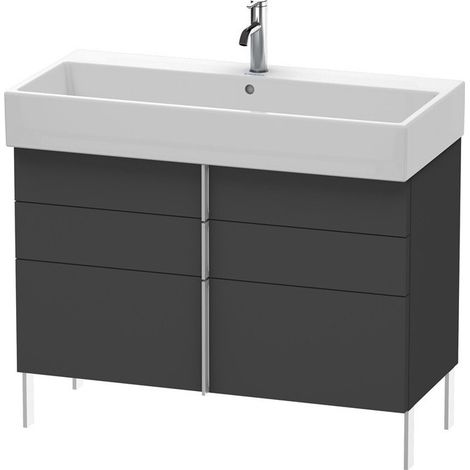 Duravit Vero Air Mueble de pared 98,4 x 43,1 cm, 2 cajones, 1 cajón, para Vero Air 235010, Color (frente/cuerpo): Grafito Mate Decoración - VA658804949