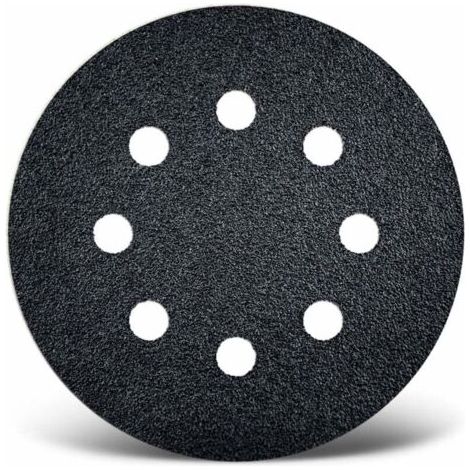 Black Disques abrasifs auto-agrippants, 125 mm, 8 trous, p. Ponceuses excentriques, Carbure de silicium (Lot de 100) G120 (1/3)