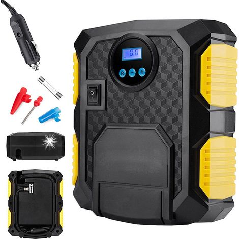Compresseur de voiture pompe compresseur 12v led lcd (1/5)