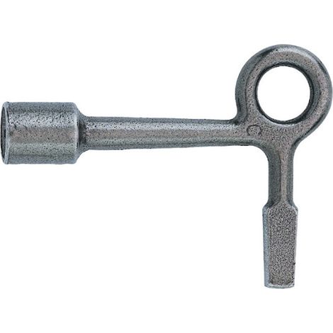 Clé pour batteuse EDF-GDF rectangle 9 x 6 mm et triangle de 11 mm fonte polie - COUILLET ROBERT ET CIE