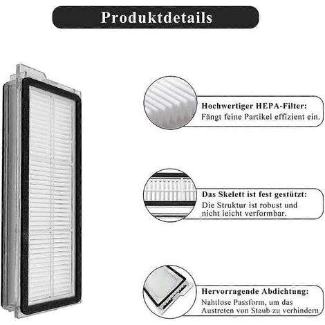 HEPA-Filter für Roborock Qrevo S/Qrevo Curve/Qrevo Pro/Qrevo Plus/Qrevo MaxV/Qrevo Edge Ersatzfilter (1/4)
