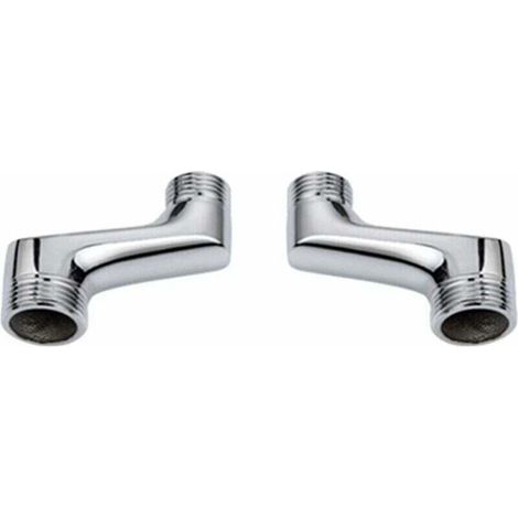 Raccord Contre Coudé Douche,Raccord Laiton Coudé RéDucteur,Bras Pivotant RéGlable,Raccord Mural Contre Coudé,Raccord Excentré 1/2 3/4,Chrome A (1/3)