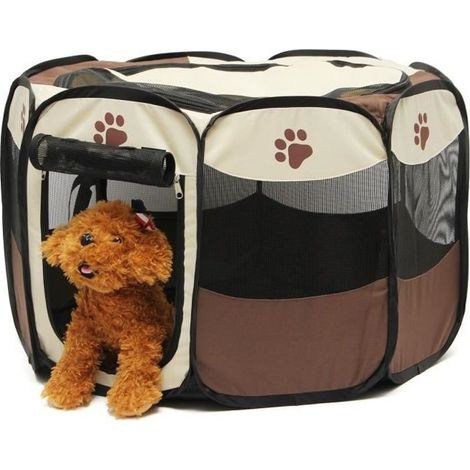 Clôture Pour Chiens - Octogonale - Pliable - Intérieur - Résistante À L'Eau (1/4)