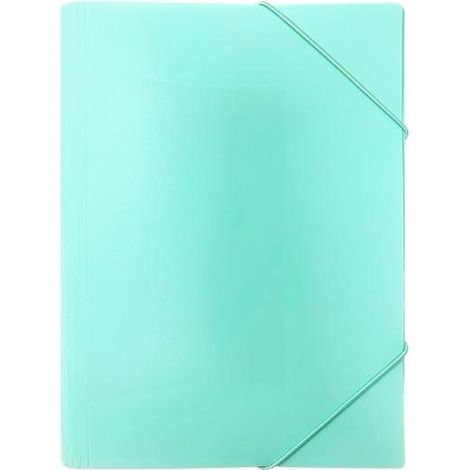 Carpeta con banda elástica A4 PP verde pastel
