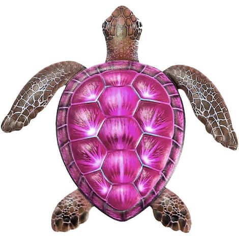 Tortue en métal - Décoration murale tortue en fer forgé - Sculpture suspendue tortue en métal pour salon et jardin-Red (1/5)