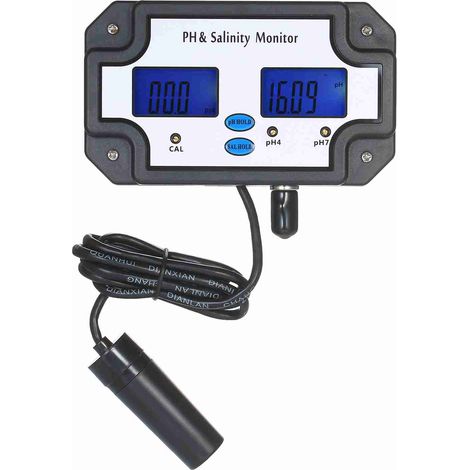 Testeur de qualité de l'eau pH/salinité - Détecteur - Moniteur de pH et de salinité 2 en 1 (1/5)