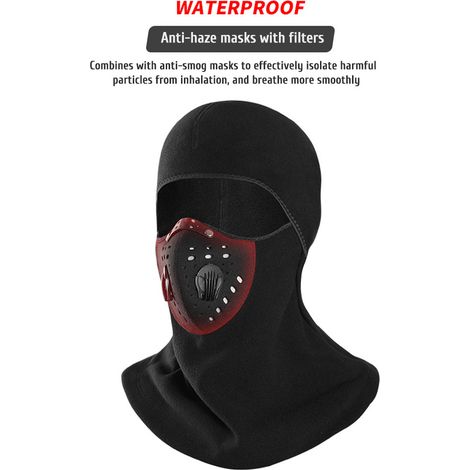 Cagoule polaire respirante avec filtre amovible pour sports d'hiver - Hommes et femmes (1/5)