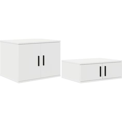 Maison Exclusive - Armadio 2 pcs Bianco 118 x 41 x 40 cm Legno multistrato