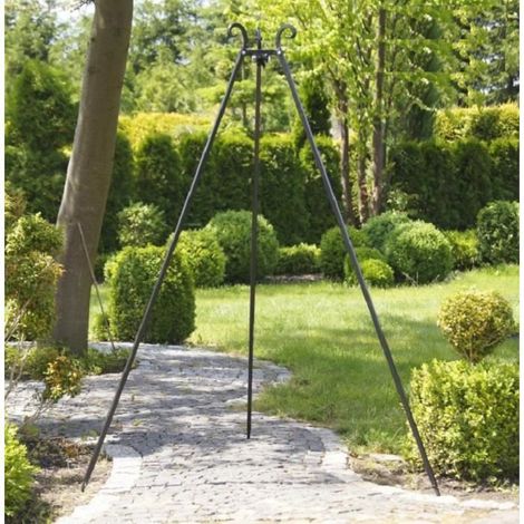 El trípode "VIKING" de hierro forjado negro H: 180cm (1/4)
