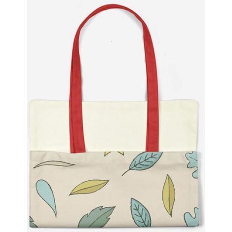 Sac Shopping Coton - 34x40 cm - Anses Longues - Usage Quotidien - 1 Pièce (1/4)