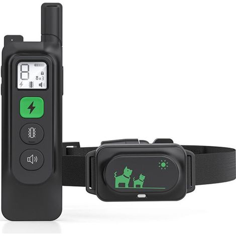 Collier De Dressage Chien - Télécommande Sans Fil - Arrêt Des Aboiements - 9 Niveaux Réglables - Étanchéité IPX7 - Collier ×1 + Télécommande ×1 (1/4)