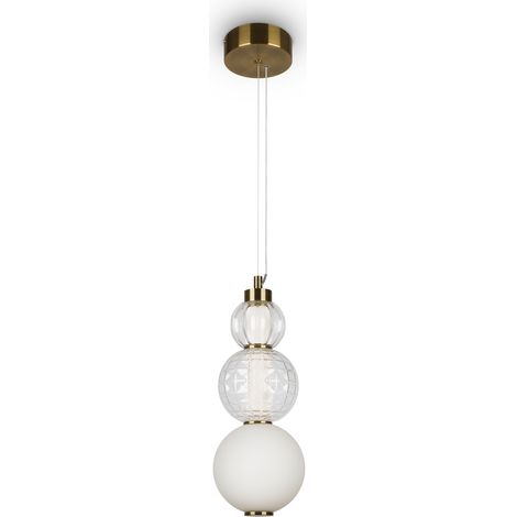 Suspension Maytoni Collar verre laiton LED 16W 3000K (1/3)