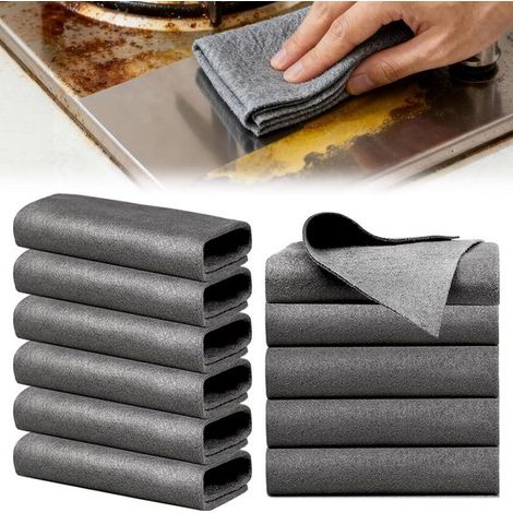 Panni magici per la pulizia, 6 pezzi - Panno in nanofibra, microfibra, per vetri, cucina e bagno (1/5)