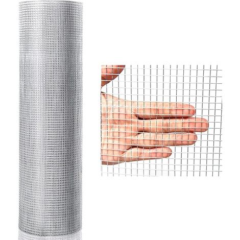 GOPLUS 15 x 0,9 M Grillage Métallique de Jardin, Maille de 7x7mm, Clôture de jardin pour Lièvre, Campagnol, Oiseau (1/5)