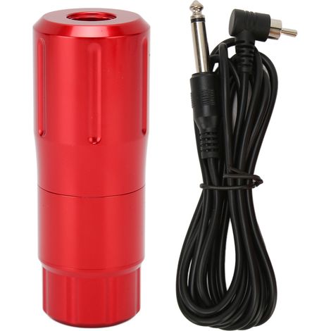 Cartouche tatouage rotatif RCA, liner shader aluminium, machine courte rouge avec cordon clip (1/5)