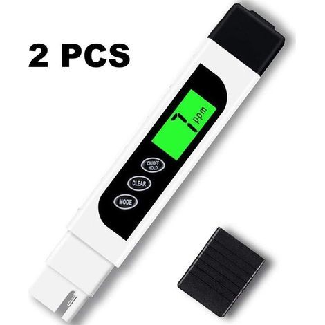 2-piece TDS tester, 3-in-1 TDS, EC and temperature tester, PPM tester for drinking water, digital water testing kits, no installation required (1/5)