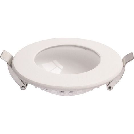 Downlight LED Empotrable Redondo 24W Regulable, LED Oculto, Aro Blanco y Cristal Transparente