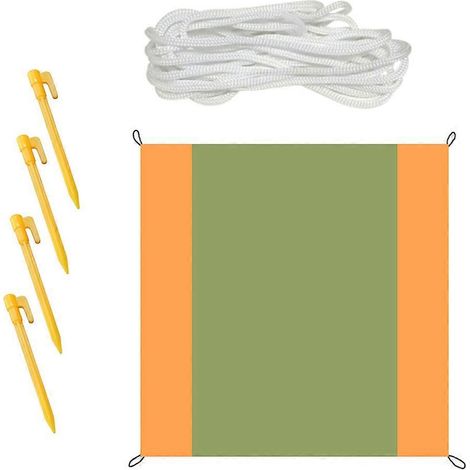 Toile d'ombrage imperméable et isolante pour l'été, idéale pour la plage, le camping et la protection contre le sable et les UV. Tissu Oxford, protection solaire, auvent ou abri pour terrasse extérieu