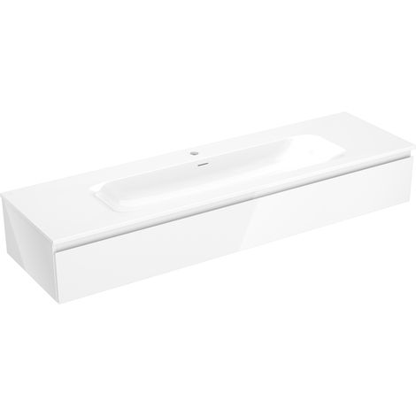 Mexen Orio gabinete de baño 160 cm con lavabo Vela, 1 cajón, blanco brillo - 91A10-16023-1-BF00-W23M00 (1/5)