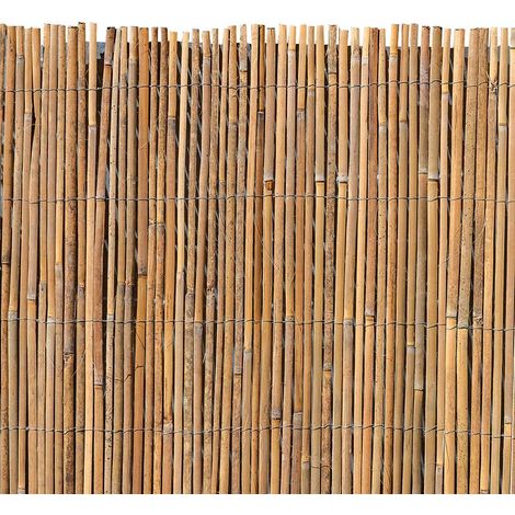 Estexo – Canisse en bambou naturel 5 mètres – Brise-vue décoratif – Protection contre le vent et l'intimité – Installation sans contact avec le sol