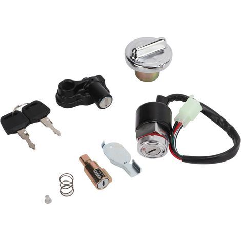 Interrupteur d'allumage, gants de poignée d'accélérateur, kit de casque et pièces de rechange à double bouton pour les moteurs Skyteam Dax 50cc et 125cc. (1/5)