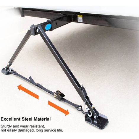 Stabilisateur de marche pour camping-car, multifonctionnel et pliable, en acier robuste, stabilisant l'escabeau et adapté à divers terrains (1/4)