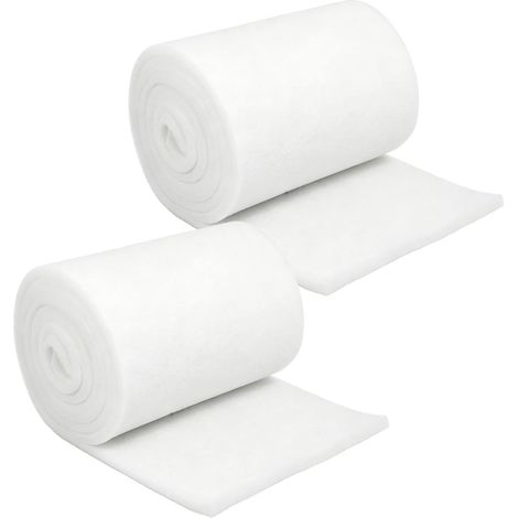 2 Pièces Eponge Filtrante pour Aquarium, 100cm x 12cm x 2cm  Ouate de Filtration Aquarium, Blanc Mousse filtrante Épaisse, Réutilisable, pour Aquariums et Étangs à Poissons (1/5)